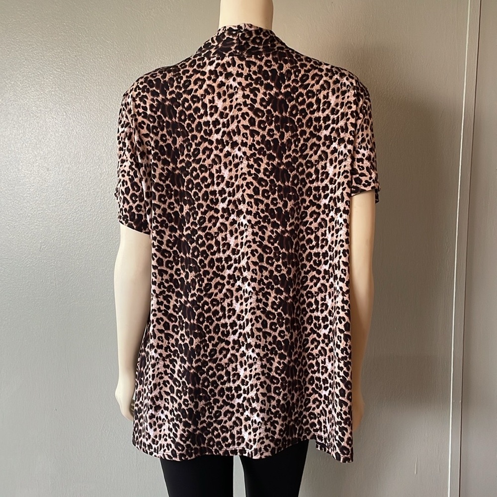 Notations, Leopard Print Blouse, Size 3x - image 4